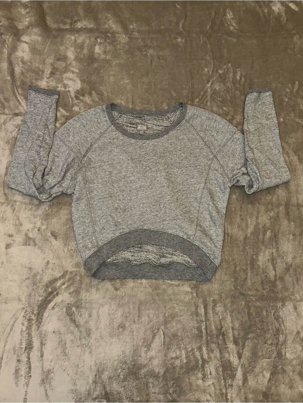 Converse Heather Gray Cropped Sweatshirt